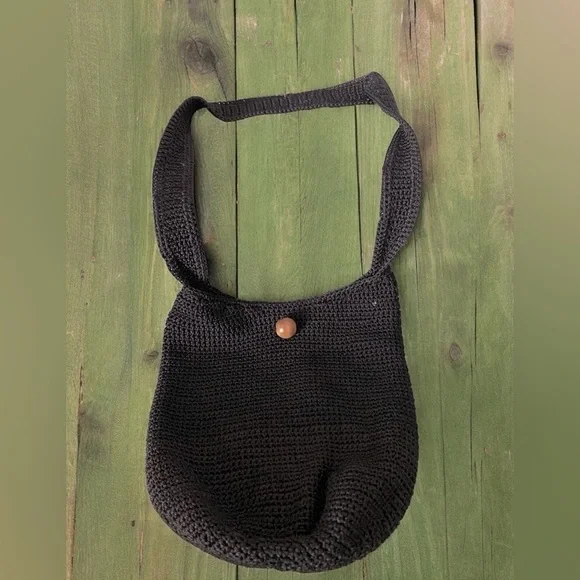SOLD
🌟 
Vintage knit black crocheted purse shoulder cross body bag - Picture 8 of 8